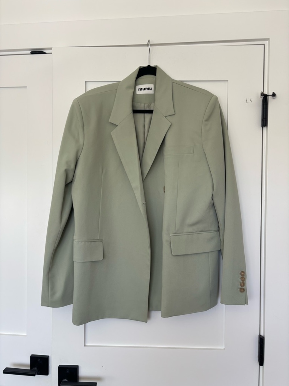 Mumu from The Frankie Shop Mint Green Tailored Blazer